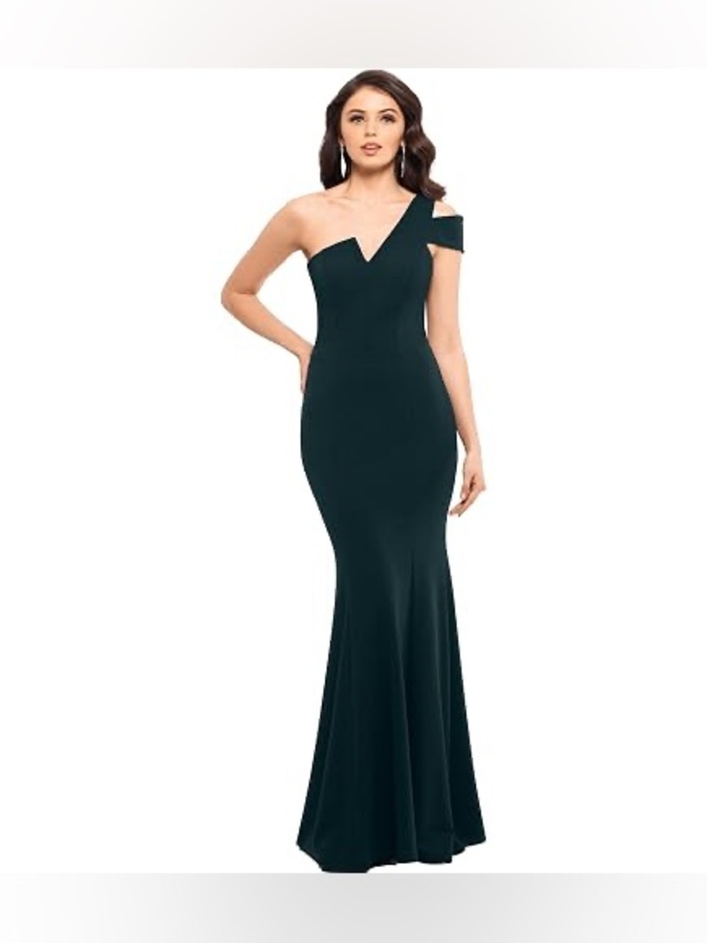 Betsy & Adam Cold Shoulder Long Mermaid Gown Dress PROM Wedding Size 6